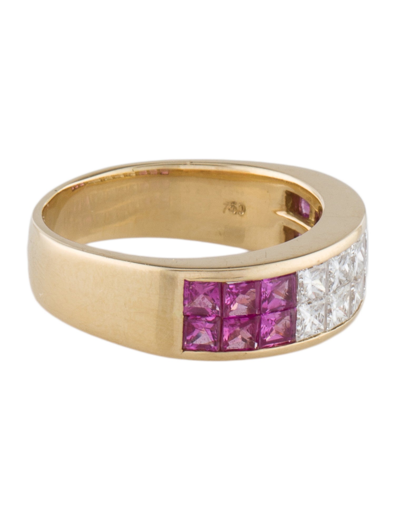 Ring 14K 1.26ctw Ruby & Diamond Band