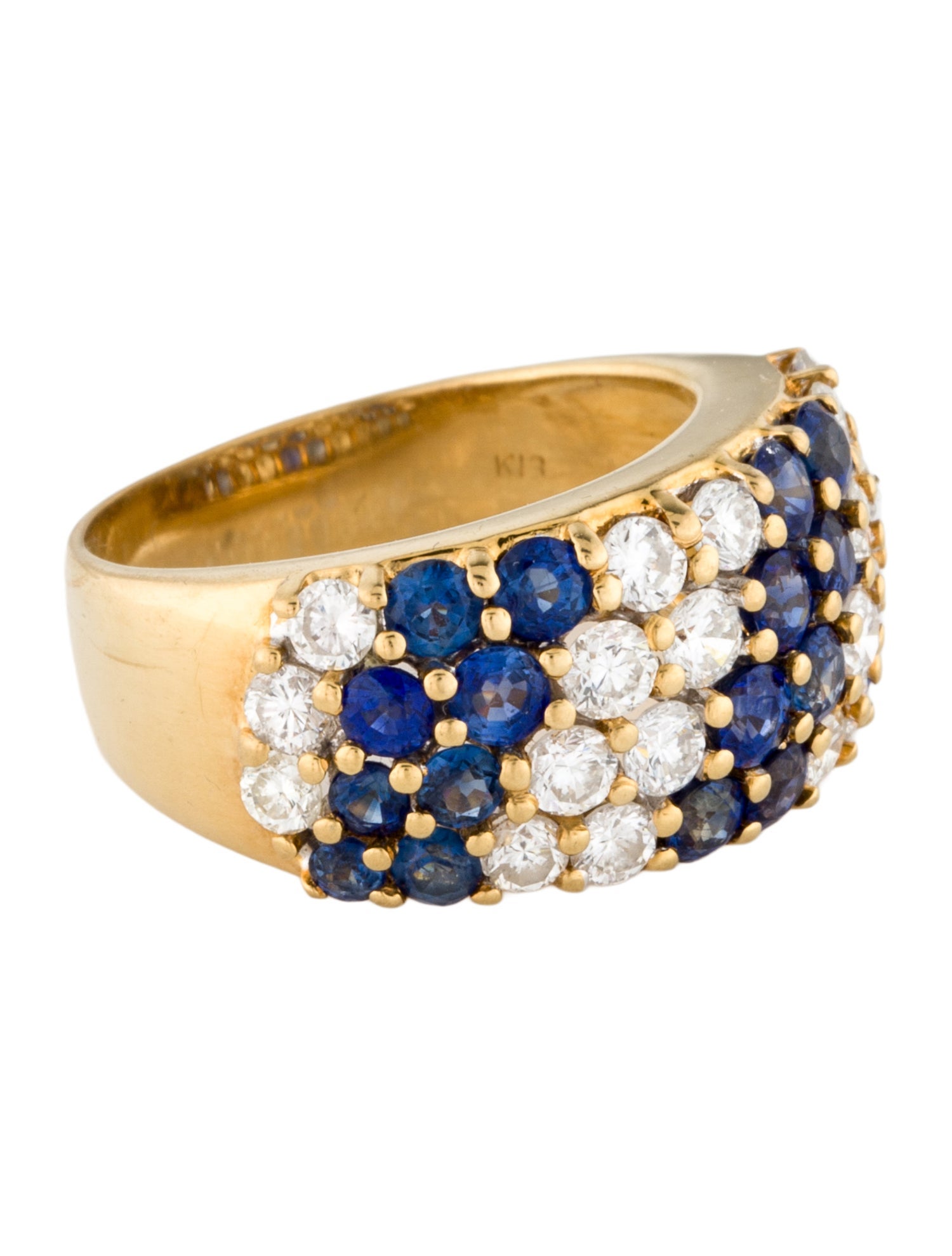 Ring 14K Sapphire & Diamond Band