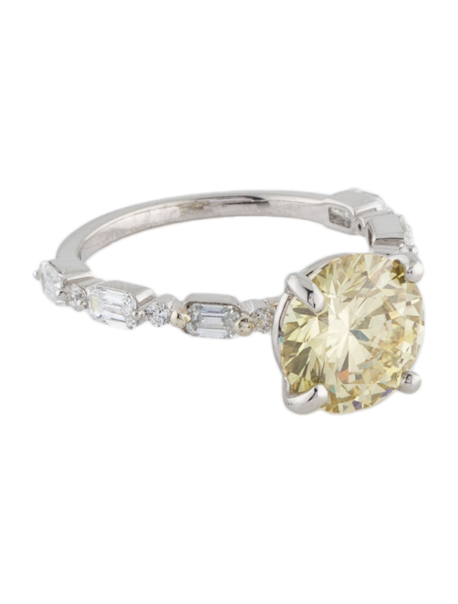 Ring Platinum 3.26ctw Lab-Grown Engagement