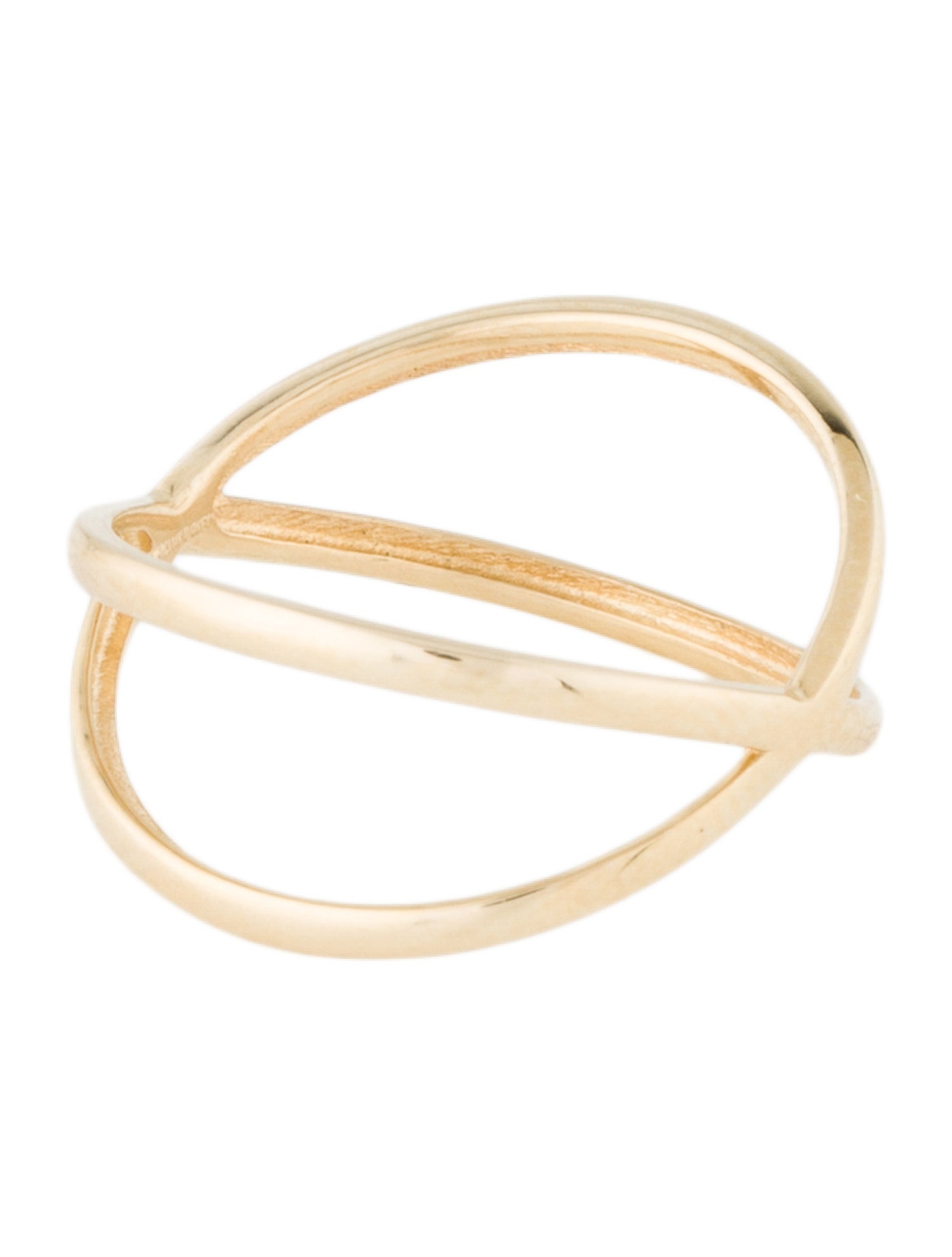 Ring 14K Crisscross Open Band