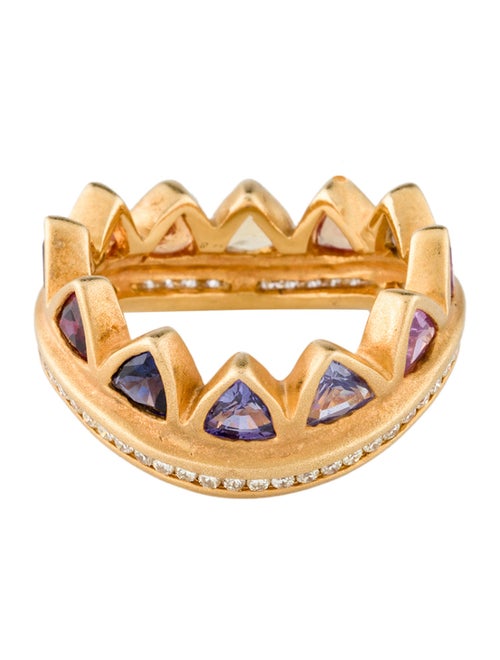 Ring 18K 3.00ctw Sapphire, Ruby & Diamond Band Ring