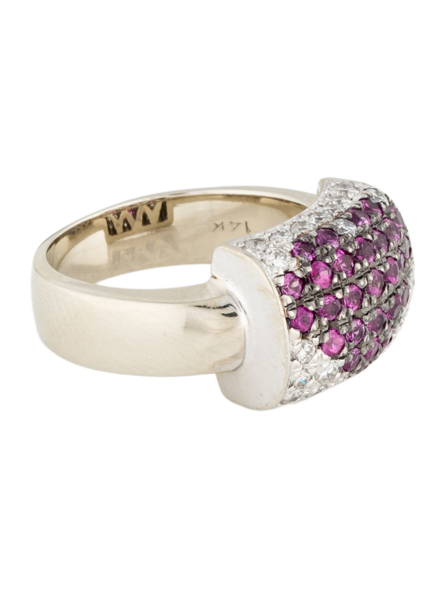 Ring 14K Sapphire & Diamond Cocktail Ring