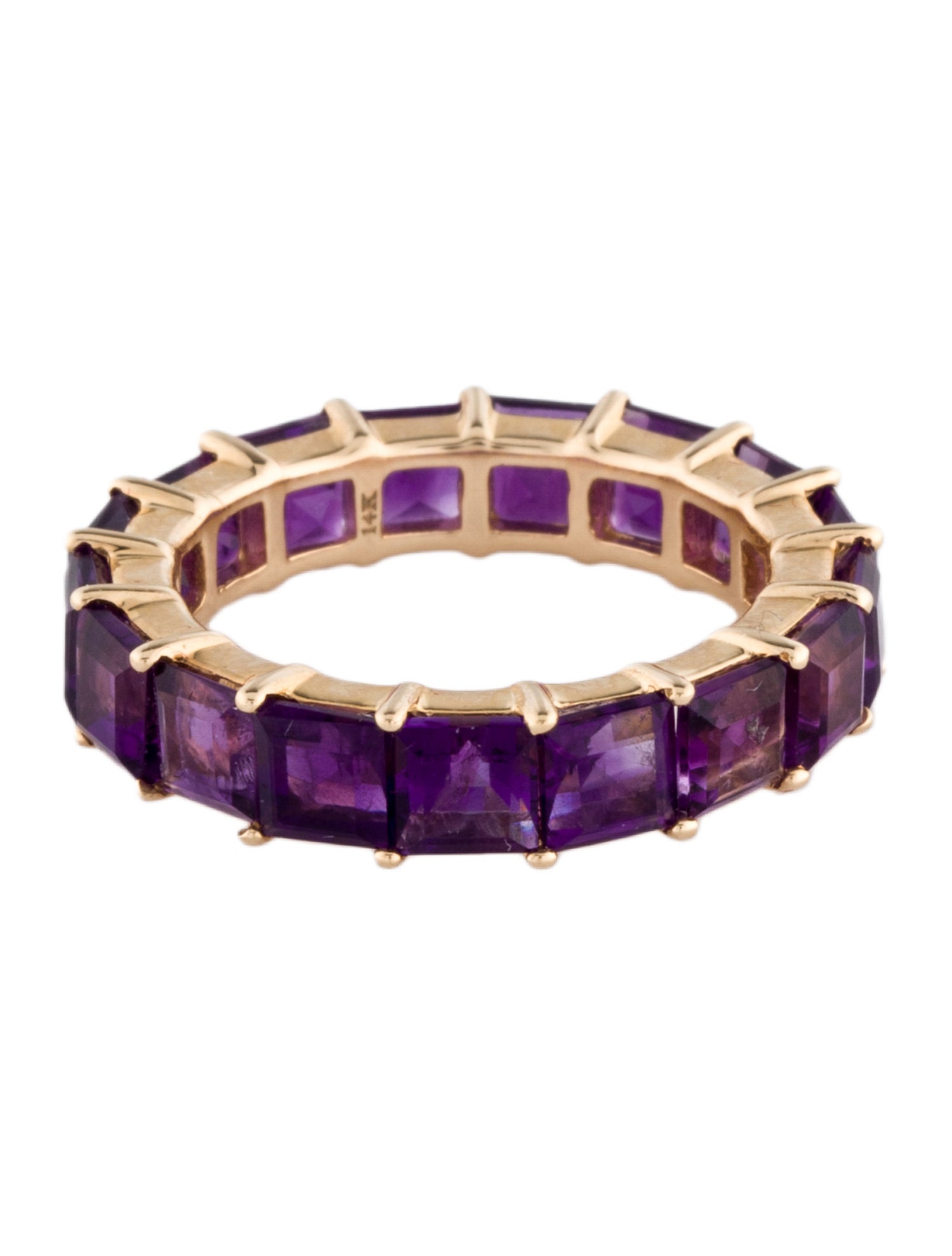Ring 14K 4.93ctw Amethyst Eternity Band