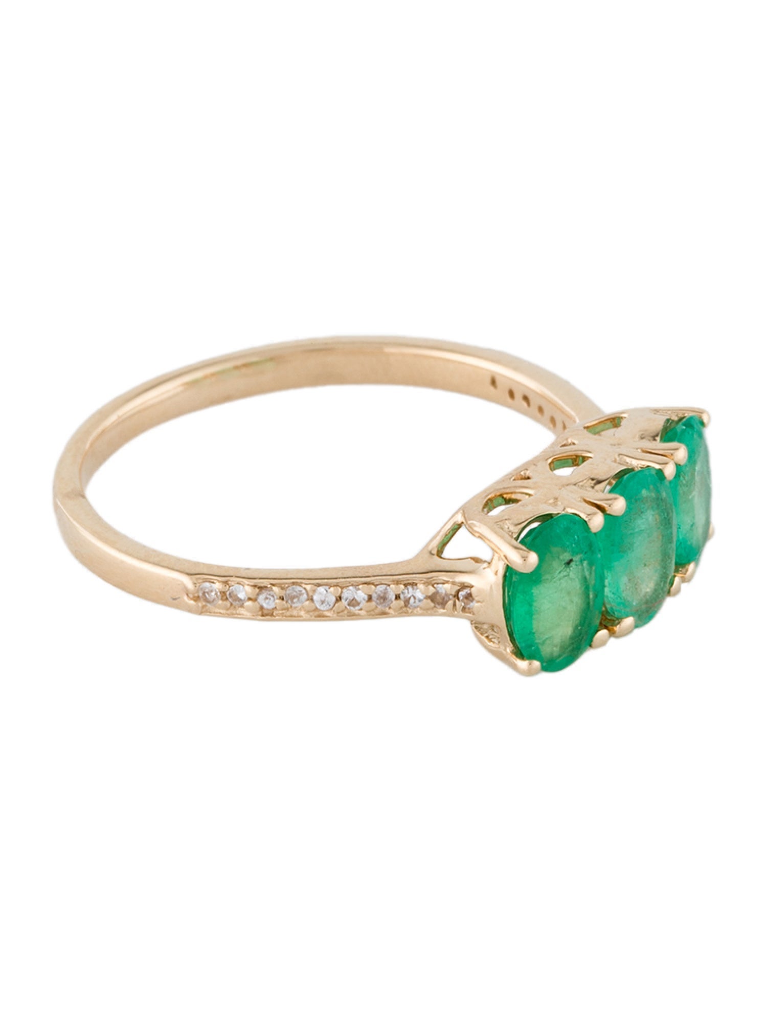 Ring 14K 1.02ctw Emerald & Sapphire Cocktail Ring