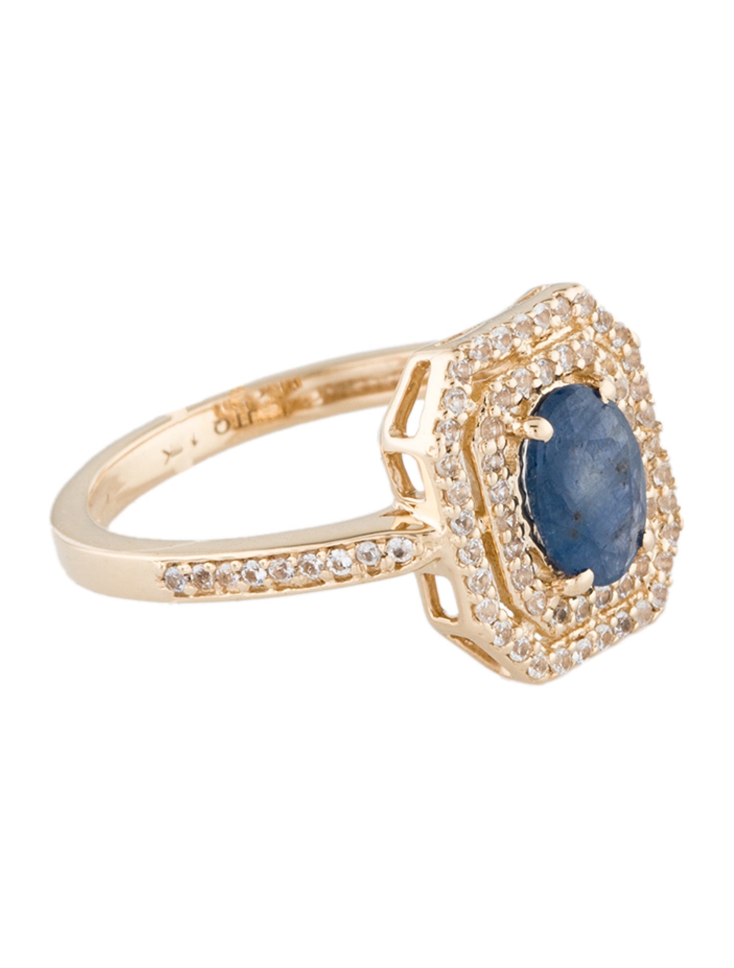 Ring 14K Sapphire Cocktail Ring