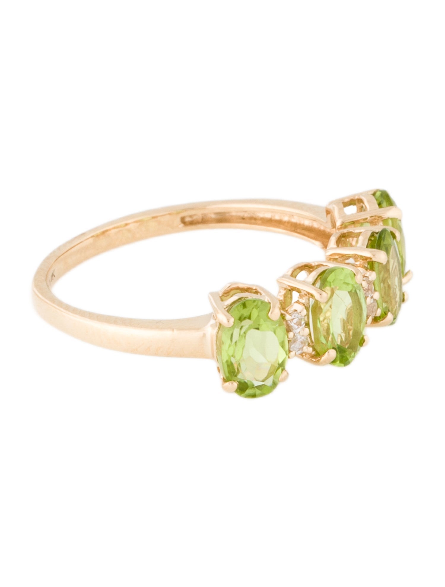 Ring 14K 1.98ctw Peridot & Sapphire Band