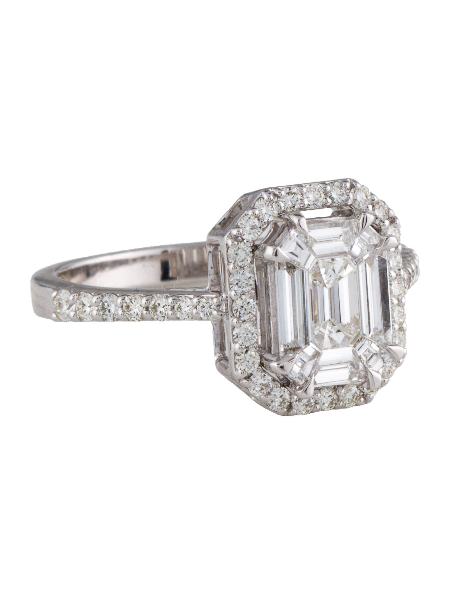 Ring 18K 1.11ctw Diamond Engagement