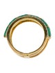 Ring 18K 3.04ctw Emerald & Diamond Connected Band
