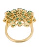 Ring 18K 3.21ctw Emerald & Diamond Cocktail Ring