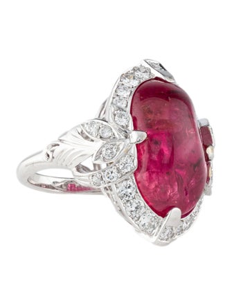 Ring 18K Spinel & Diamond Cocktail Ring