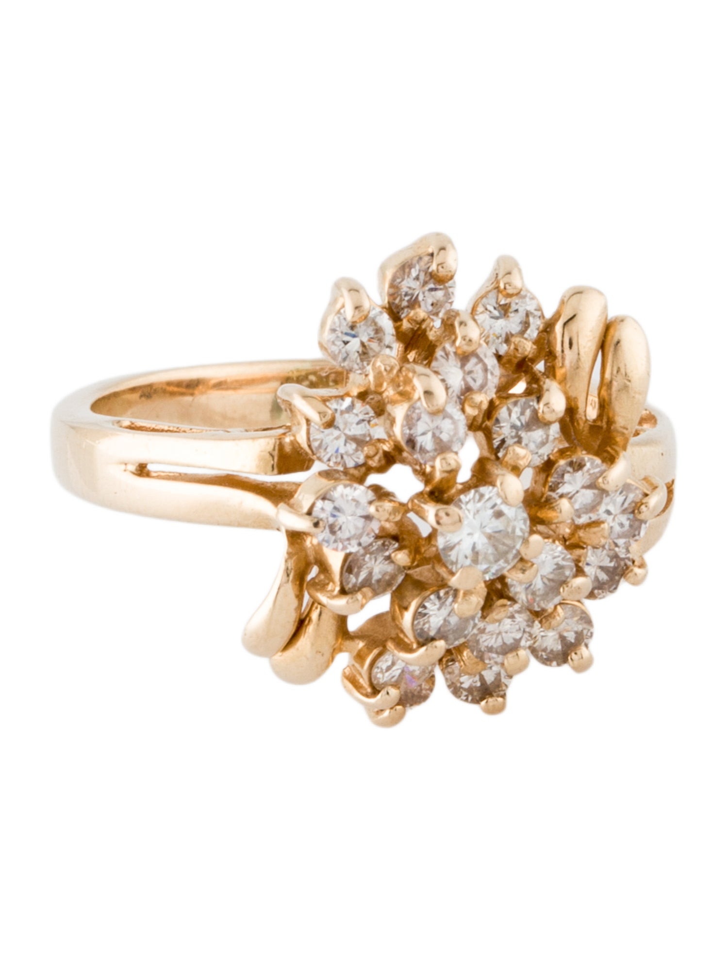 Ring 14K Diamond Cocktail Ring