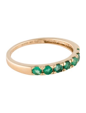 Ring Band 14K Emerald 7