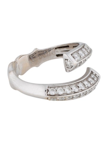 Ring Band 18K Diamond Bypass 5
