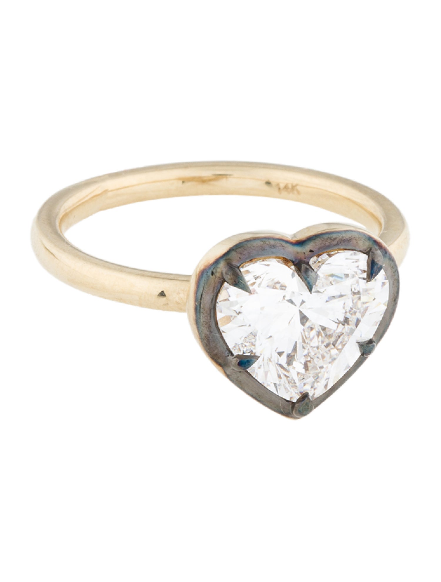 Ring 14K 2.56ctw Lab-Grown Diamond Heart Cocktail Ring