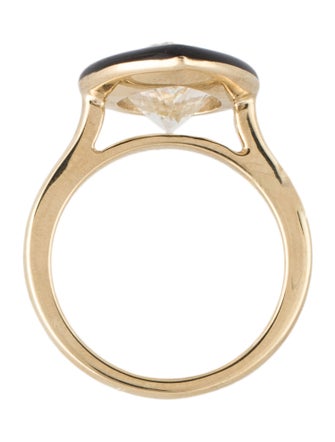 Ring 14K 5.03ct Lab-Grown Diamond & Enamel Cocktail Ring