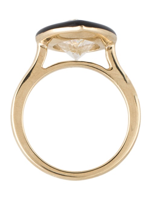 Ring 14K 5.03ct Lab-Grown Diamond & Enamel Cocktail Ring