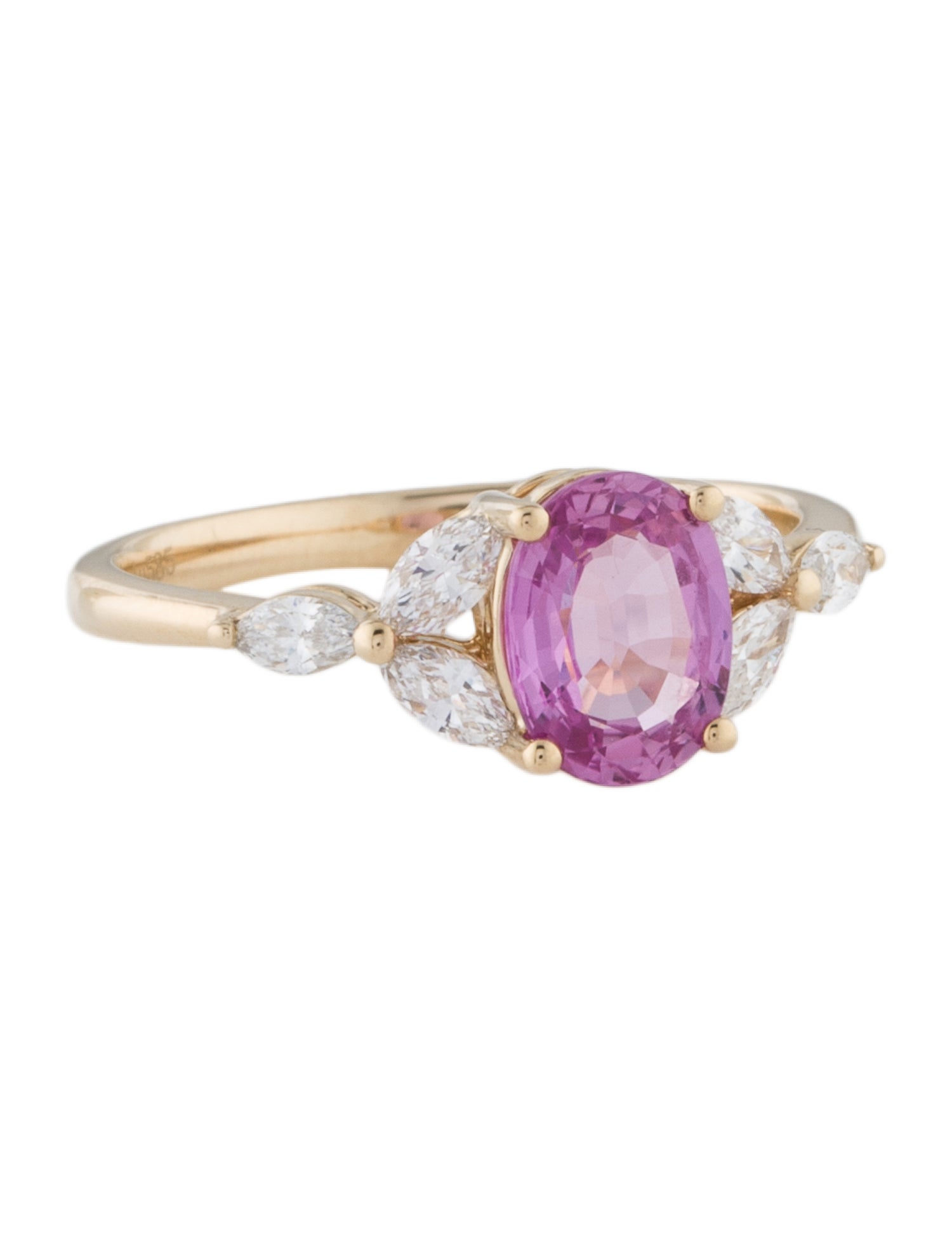 Ring 14K 1.31ct Sapphire & Lab-Grown Diamond Cocktail Ring