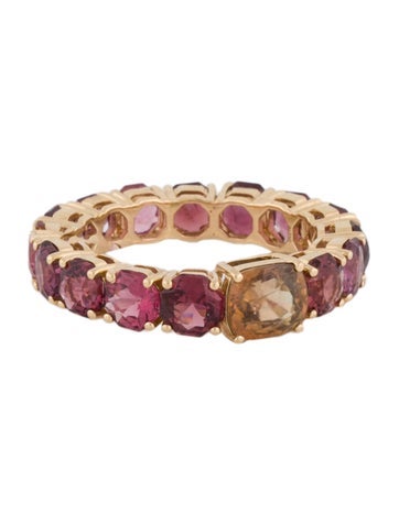 Ring Band 18K Zircon & Spinel Eternity 7.5