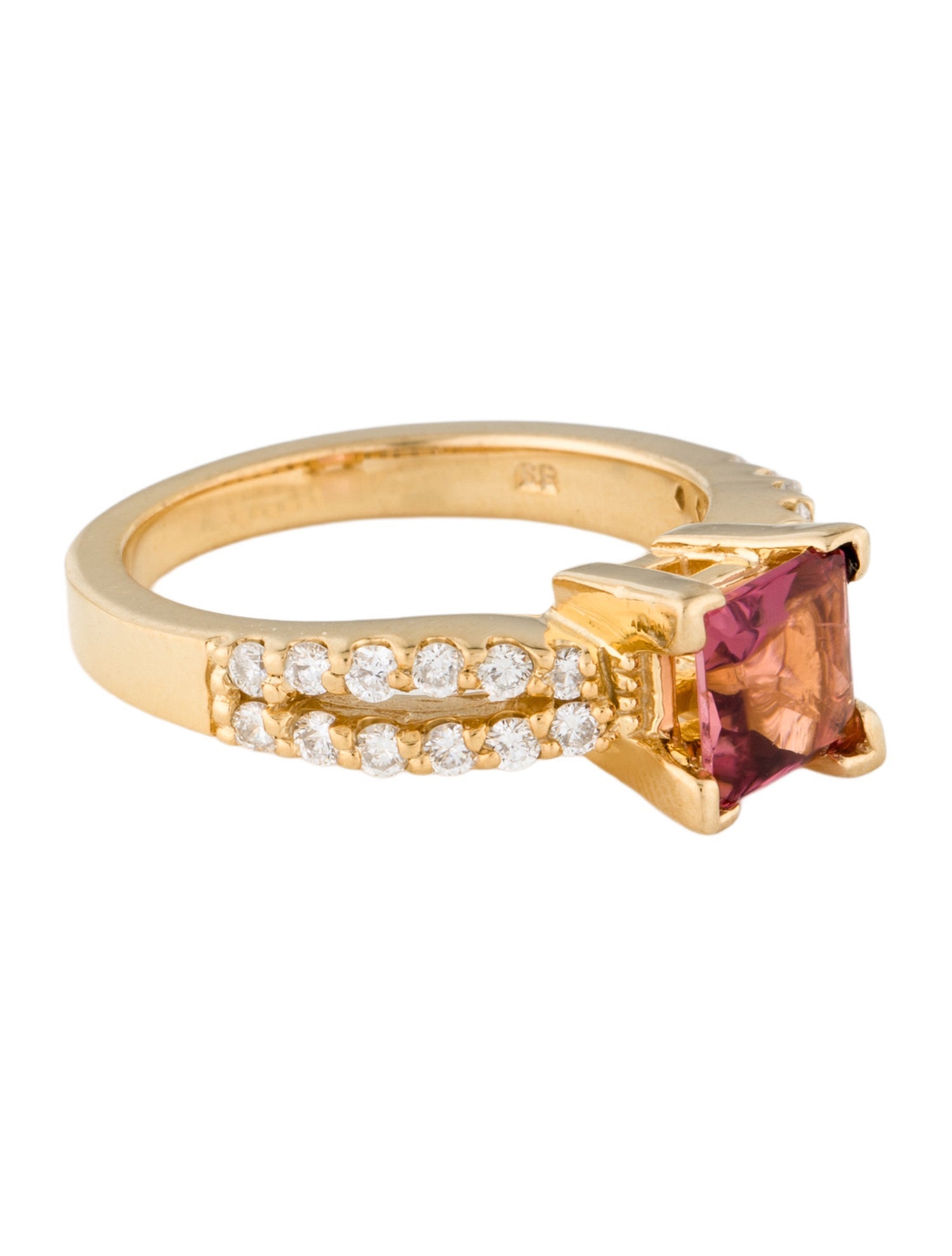 Ring 14K Tourmaline & Diamond Cocktail Ring