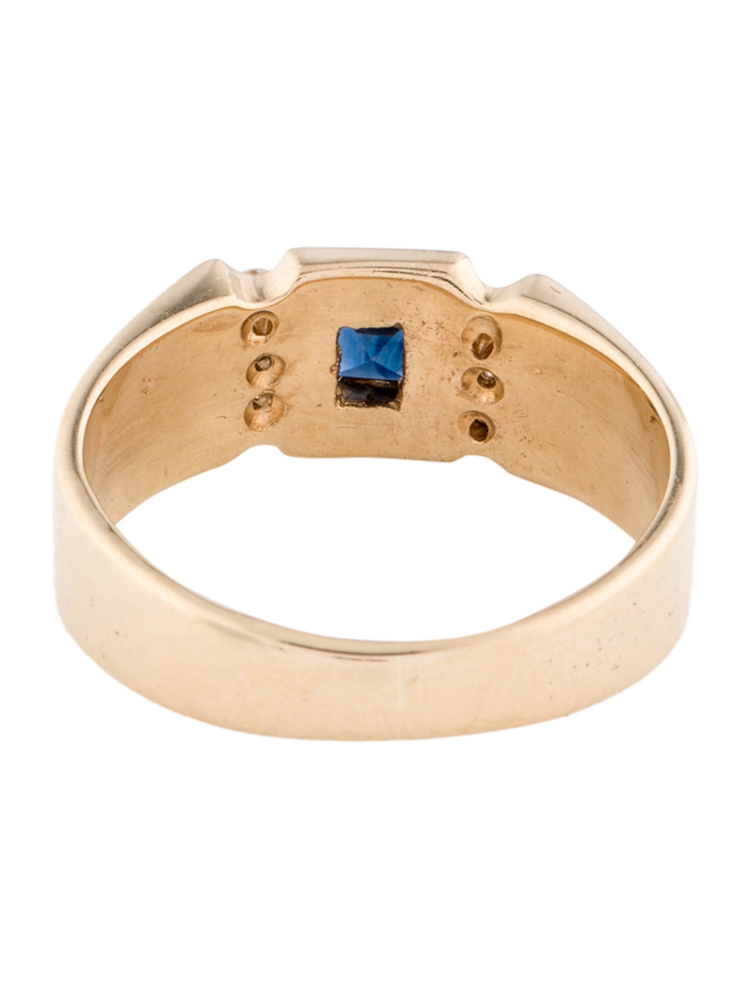 Ring 14K Sapphire & Diamond Band Ring