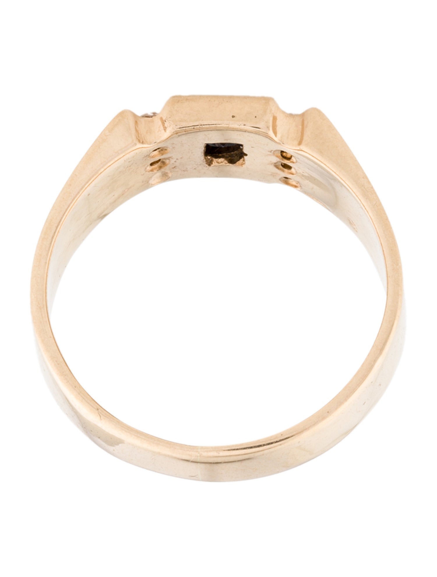 Ring 14K Sapphire & Diamond Band Ring