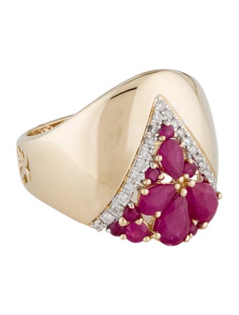 Ring 14K 1.74ctw Ruby & Diamond Band