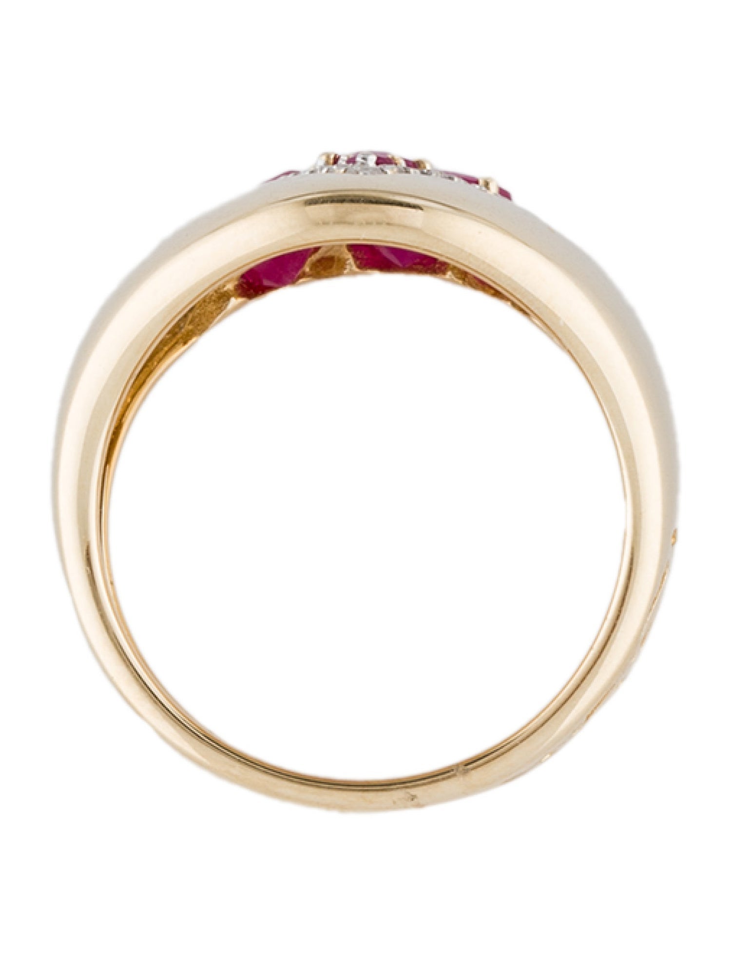 Ring 14K 1.74ctw Ruby & Diamond Band