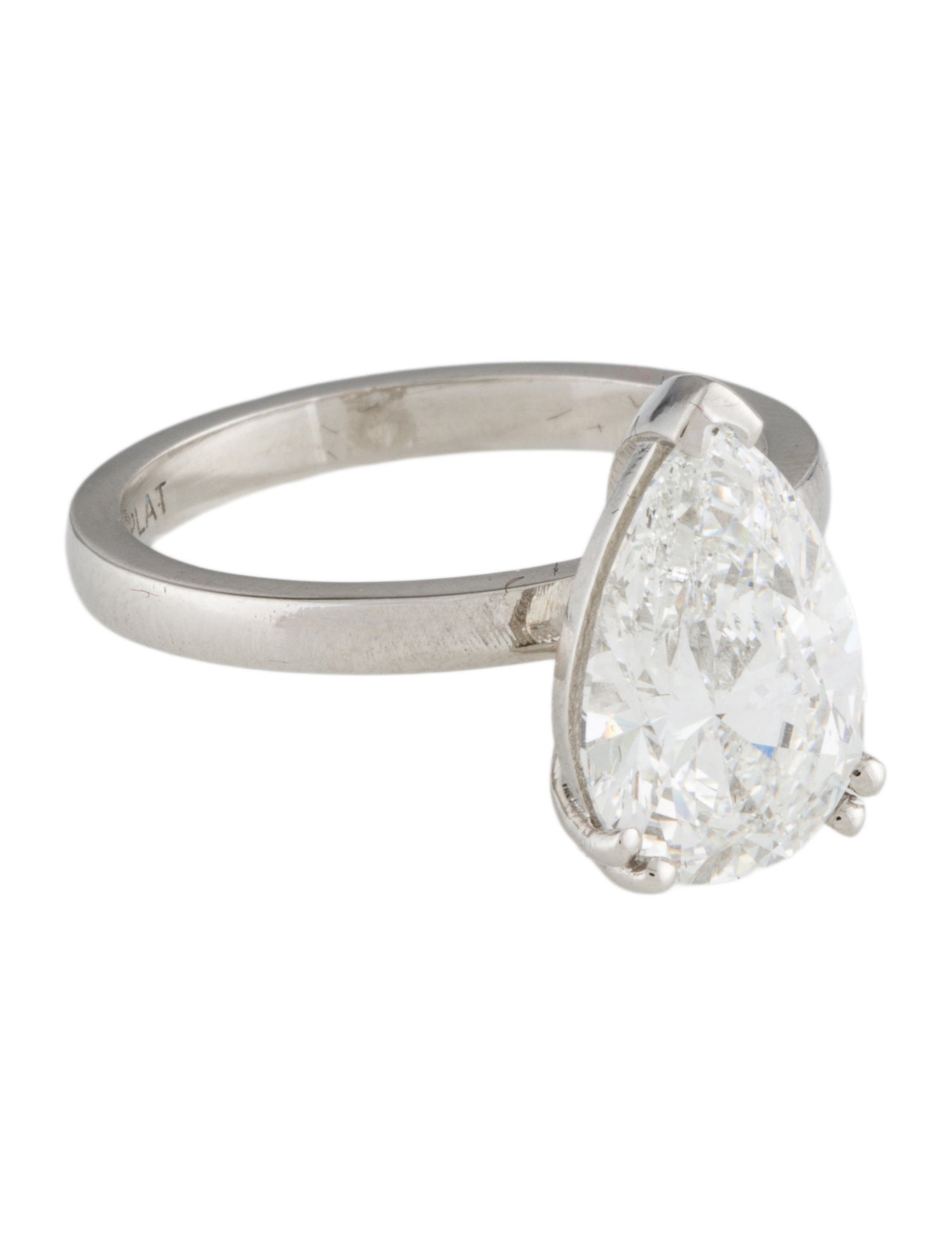 Ring Platinum 3.05ct Lab-Grown Diamond Engagement