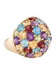Ring 14K Multistone Domed Cocktail Ring