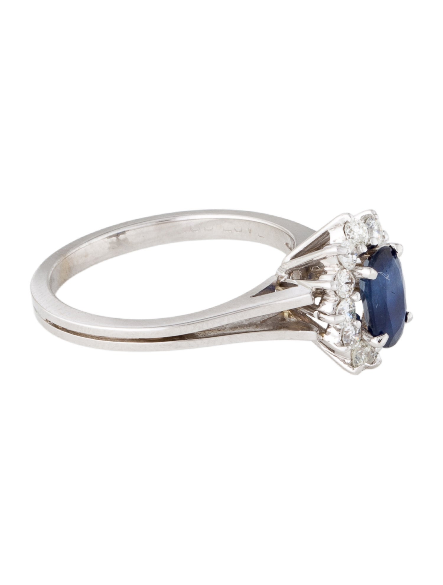 Ring 14K Sapphire & Diamond Cocktail Ring