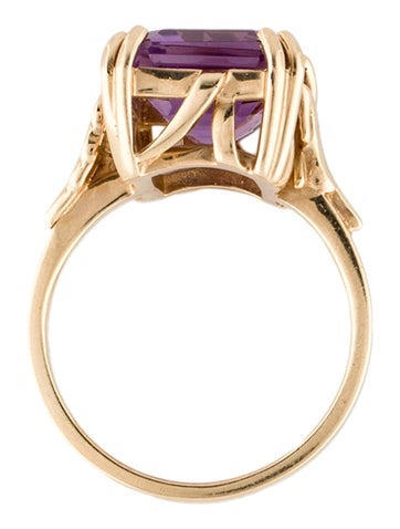 Ring Cocktail 14K 4.91ct Amethyst 7