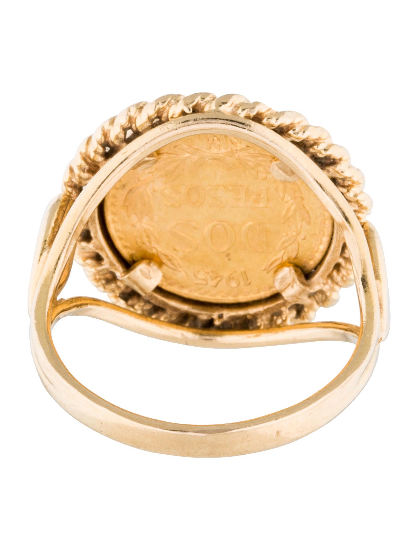 14K Mexican Peso Coin Ring Rings RRING31849 The RealReal