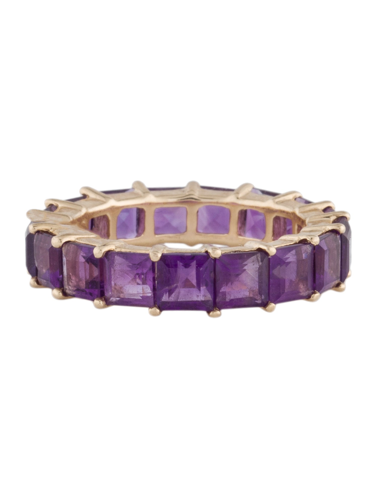 Ring 14K 5.10ctw Amethyst Eternity Band