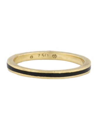 Ring 18K Enamel Stacking Band Ring