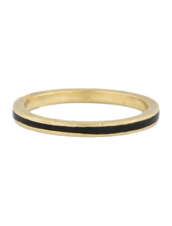 Ring 18K Enamel Stacking Band Ring