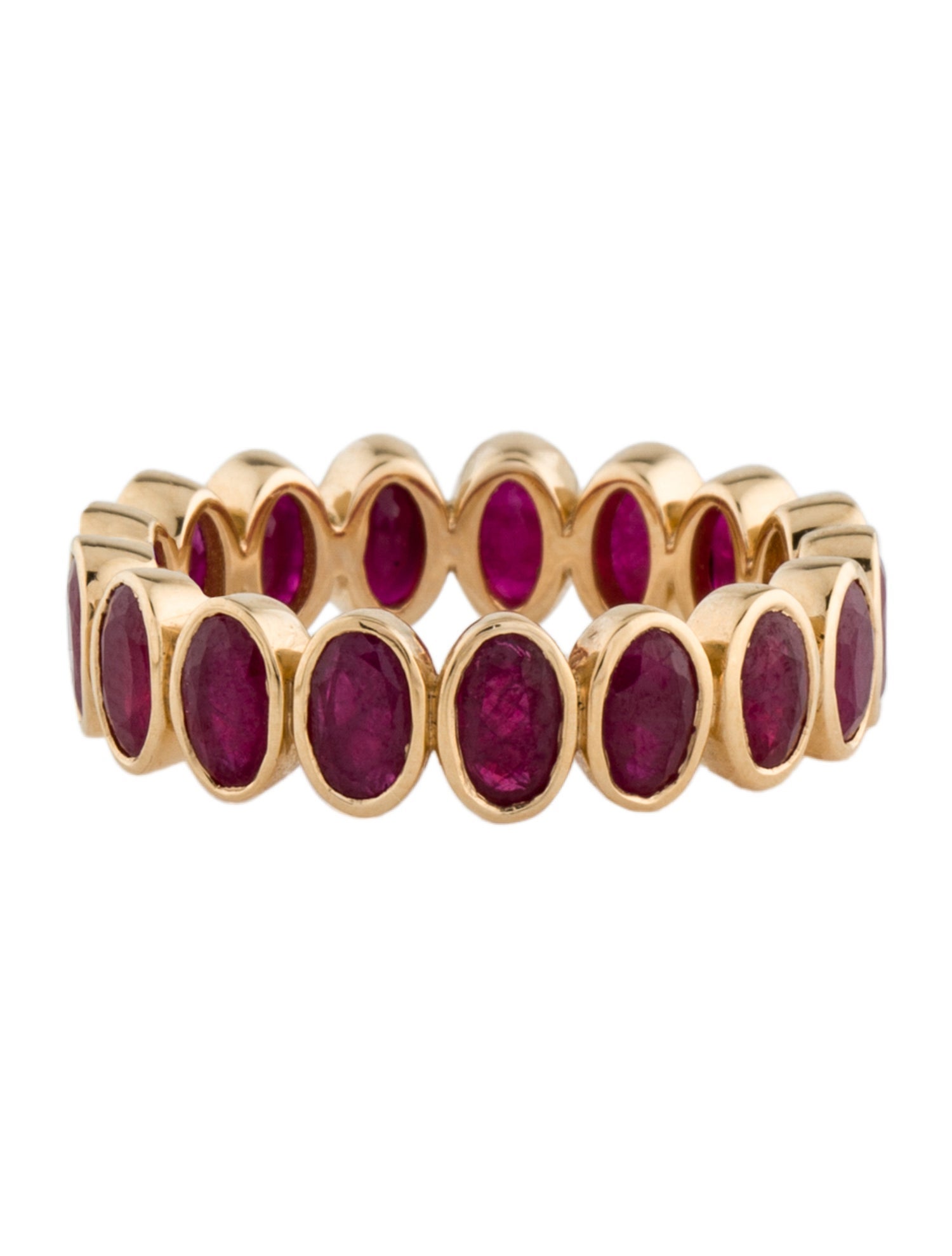 Ring 18K 4.42ctw Ruby Eternity Band