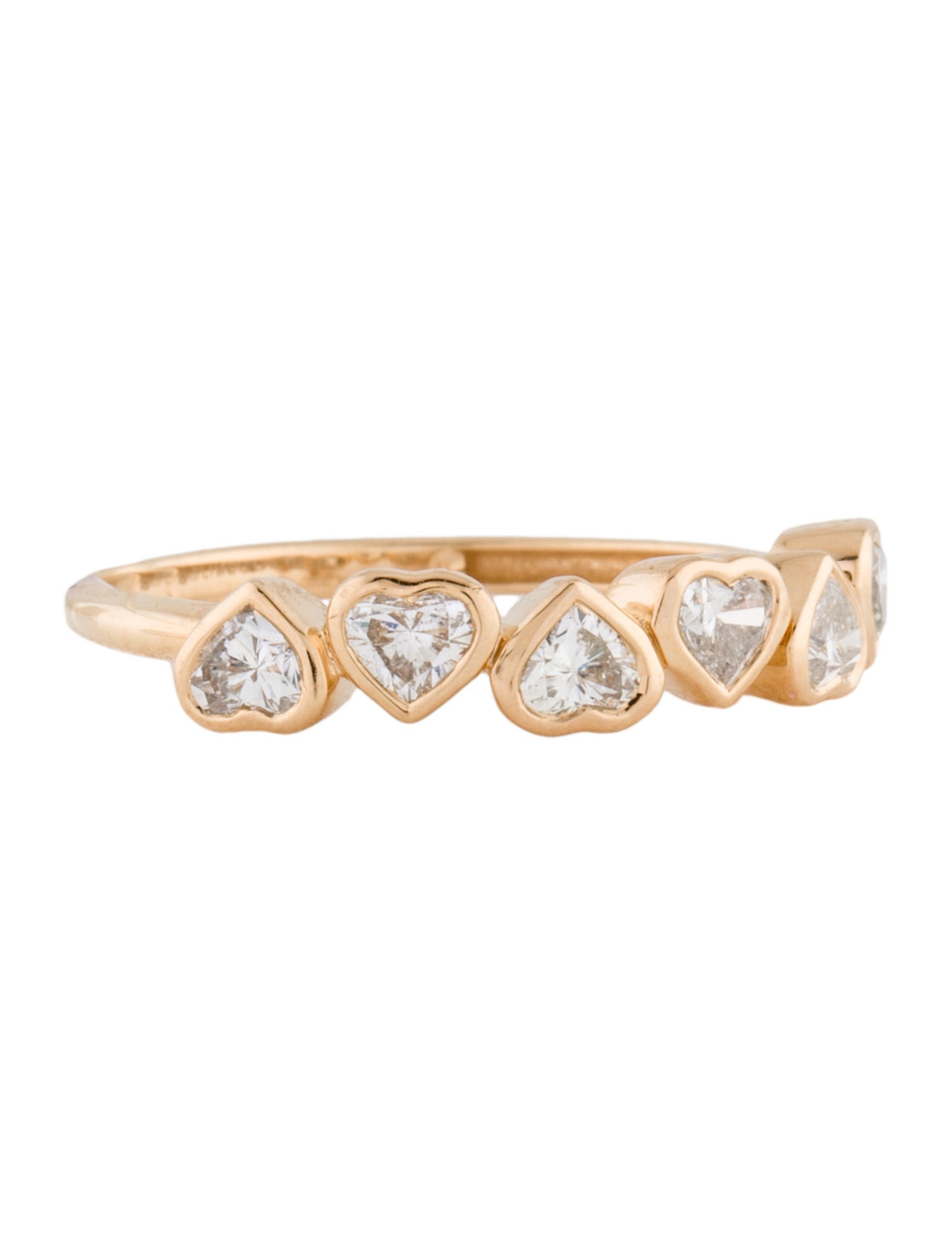 Ring 18K 1.11ctw Diamond Heart Band
