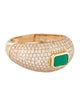 Ring 18K Emerald & Diamond Cocktail Ring