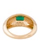 Ring 18K Emerald & Diamond Cocktail Ring