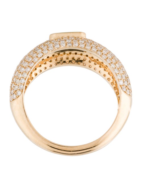 Ring 18K Emerald & Diamond Cocktail Ring