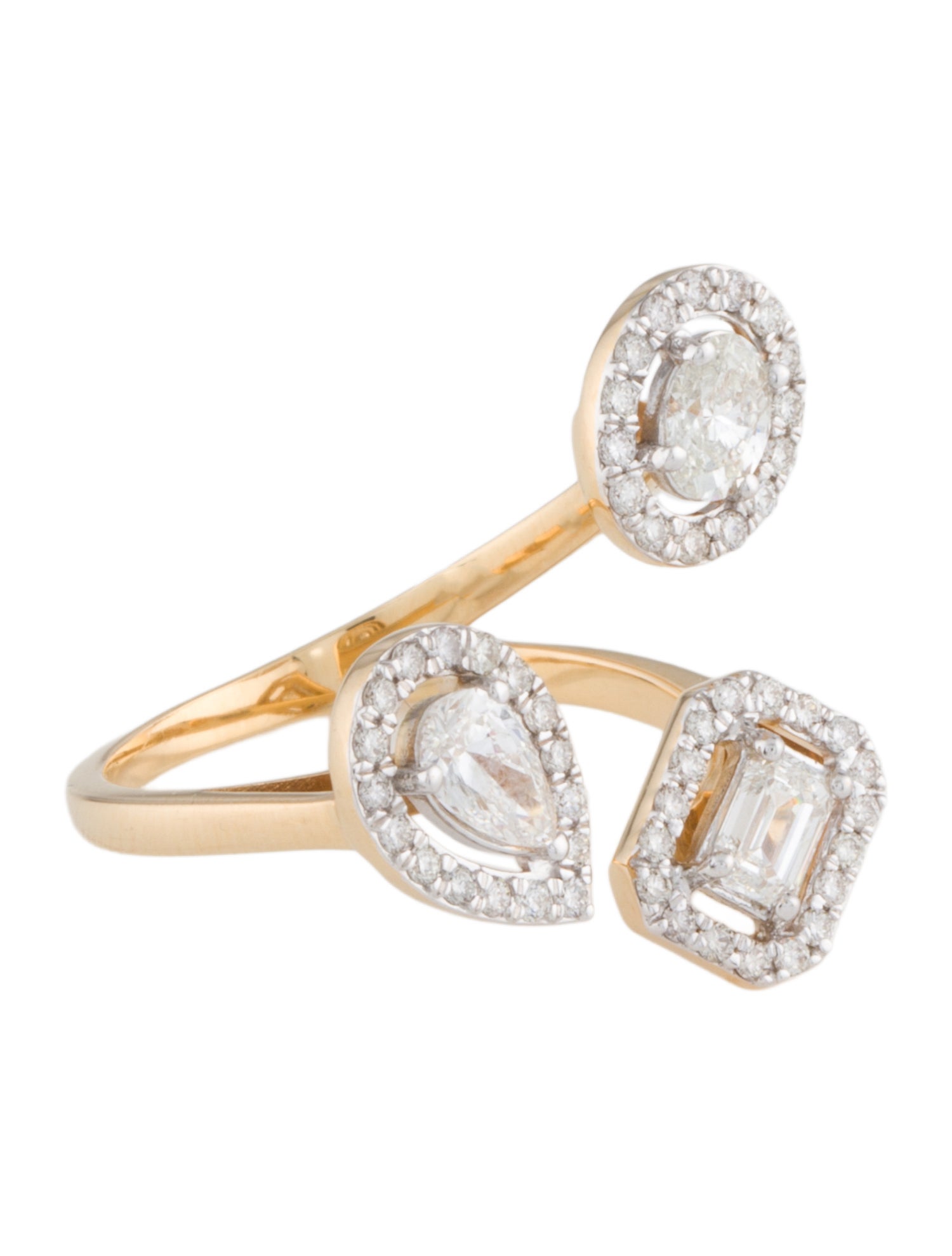 Ring 18K Diamond 1.09ctw Diamond Cocktail Ring