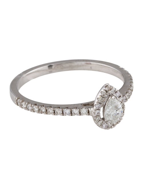 Ring 18K Diamond Halo Stackable Cocktail Ring