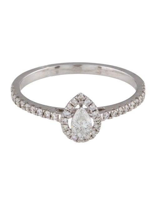 Ring 18K Diamond Halo Stackable Cocktail Ring
