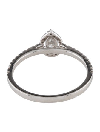 Ring 18K Diamond Halo Stackable Cocktail Ring