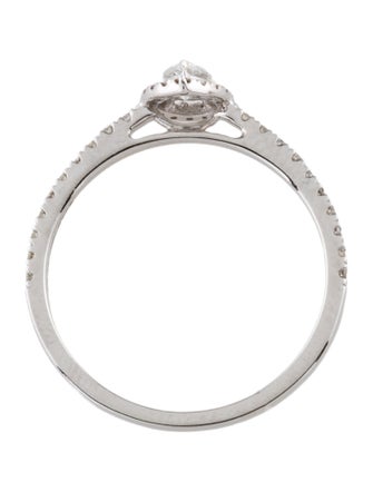 Ring 18K Diamond Halo Stackable Cocktail Ring