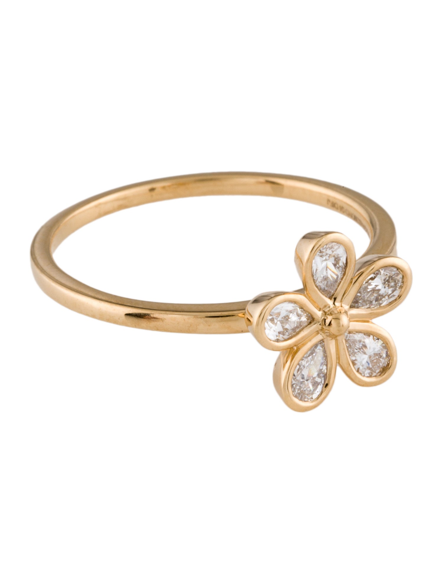 Ring 18K Diamond Floral Cocktail Ring