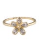 Ring 18K Diamond Flower Cocktail Ring