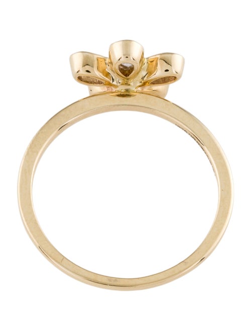 Ring 18K Diamond Flower Cocktail Ring