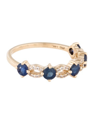 Ring Band 14K Sapphire 6.75