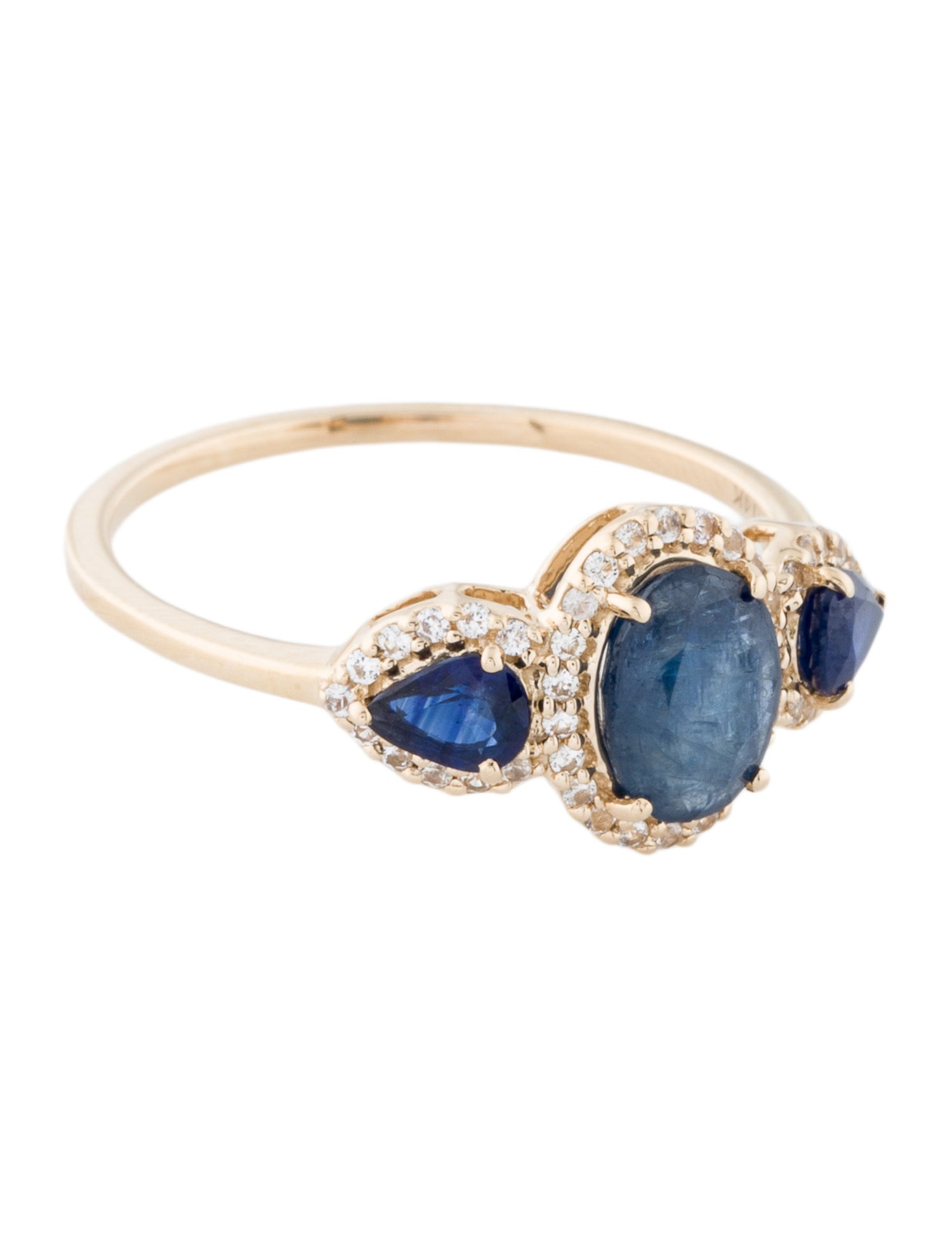 Ring 14K 1.48ctw Sapphire & Diamond Cocktail Ring